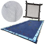 Swimline Hydrotools Winter Leaf Net Cover for 14 x 28 ft Above Ground Rectangular Pools