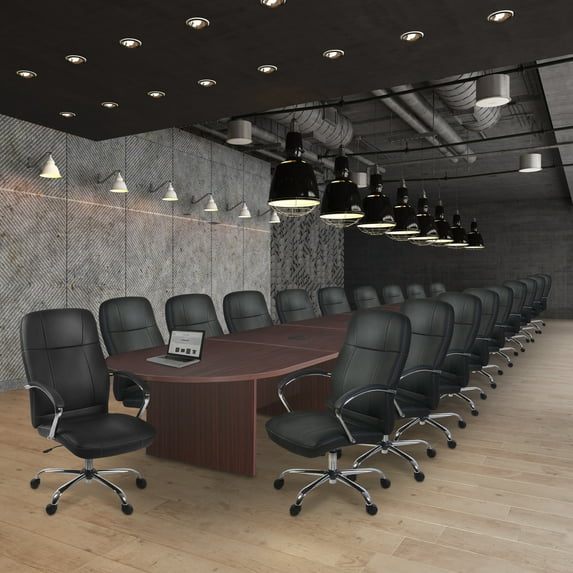Legacy 288" Modular Racetrack Conference Table with 4 Power Data Grommets- Mahogany