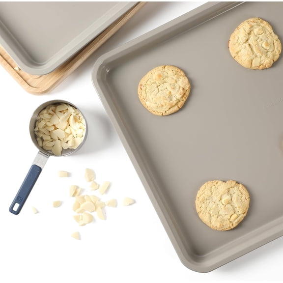 Legacy 3 Piece 18", 15" and 13" PFA Free Nonstick Cookie Sheet - Taupe