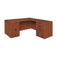 thumbnail image 1 of Legacy 66" Double Full Pedestal L-Desk with 35" Return- Cherry, 1 of 8