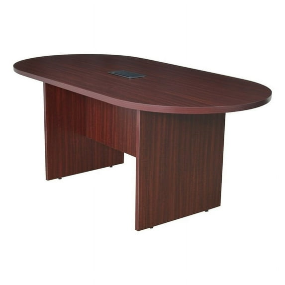 Legacy 71" Racetrack Conference Table with Power Data Grommet in Mahogany