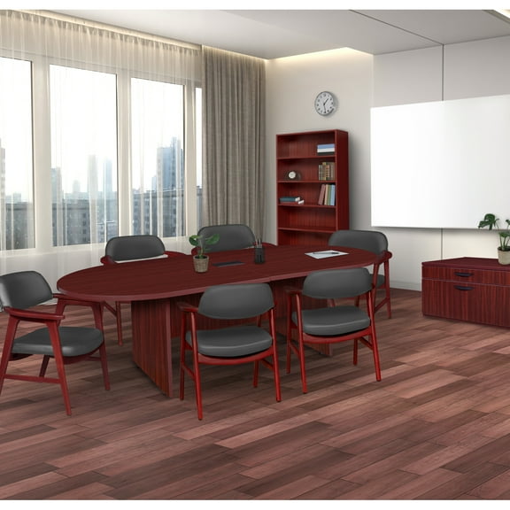 Legacy 95" Racetrack Conference Table with Power Data Grommet- Mahogany