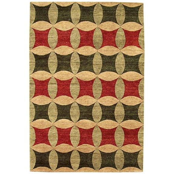 Legacy Area Rug - Rust - Green & Gold