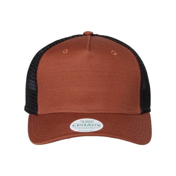 Legacy B93795660 Five-Panel Trucker Cap, Copper Slub & Black - Adjustable Size
