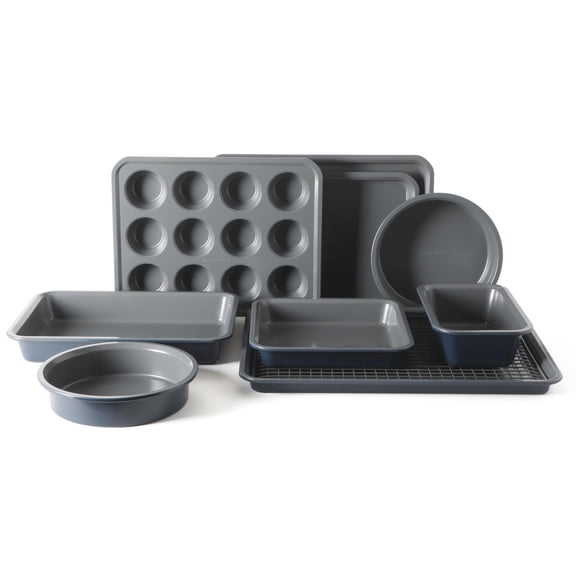 Legacy Blue/Grey Calphalon Legacy 10-Piece Nonstick Bakeware Set in