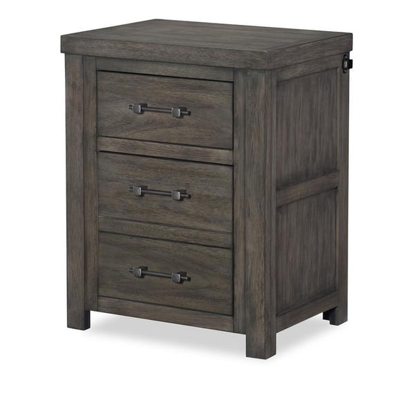 Legacy Classic Bunkhouse Two Drawer Nightstand Aged Barnwood Finish Wood