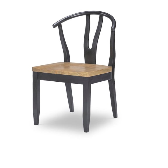 Legacy Classic Franklin Wishbone Back Side Chair (Black) (Kd, Wood Seat, Seat Height: 18")