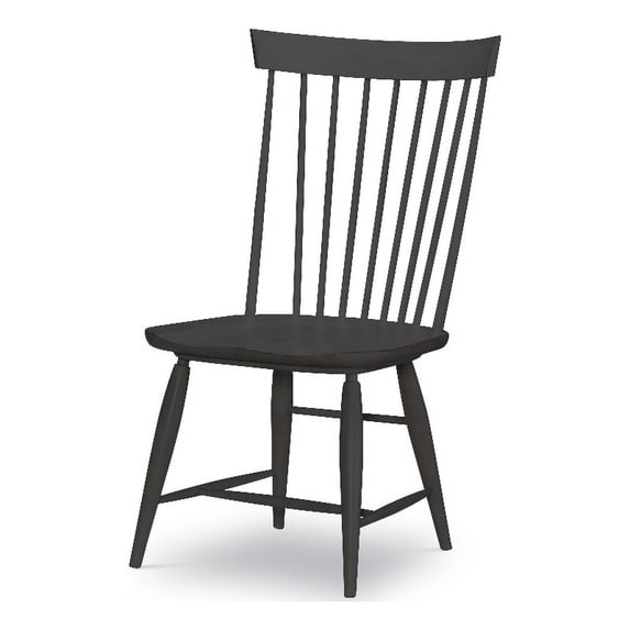 Legacy Classic Furniture Belhaven Coastal Wood Side Chairs in Black (Set of 2)