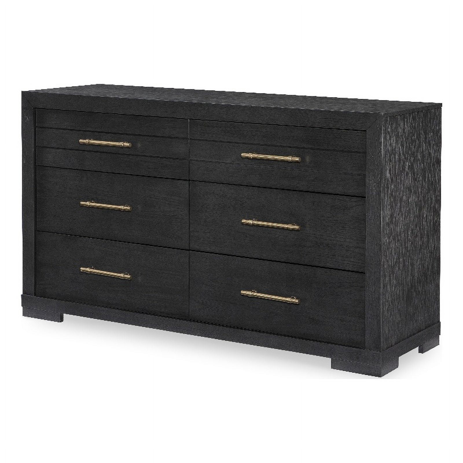 legacy classic furniture dresser Westwood 6-Drawer Modern Wood in Black Bliss is a casual