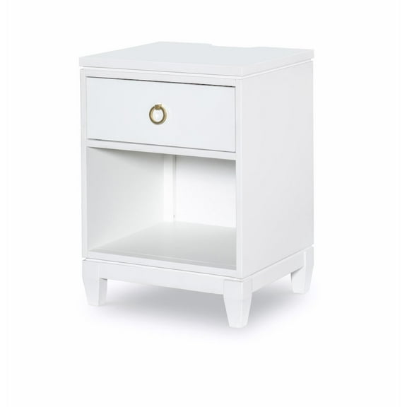 Legacy Classic Summerland Open Nightstand with Drawer, Outlets, and USB Ports