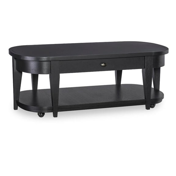 Legacy Classic Today's Traditions Oval Cocktail Table (1 drawer, bottom shelf, w/ casters)