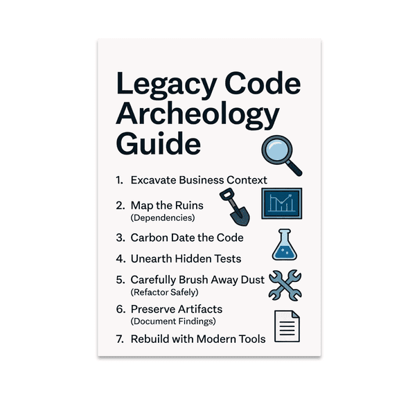 Legacy Code Archeology Guide - Coding Enthusiast - 13x19 Poster Print