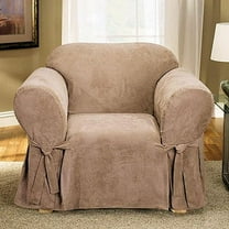 Legacy Decor 1 PC Soft Micro Suede Furniture Slipcover for Chair. Tan Color
