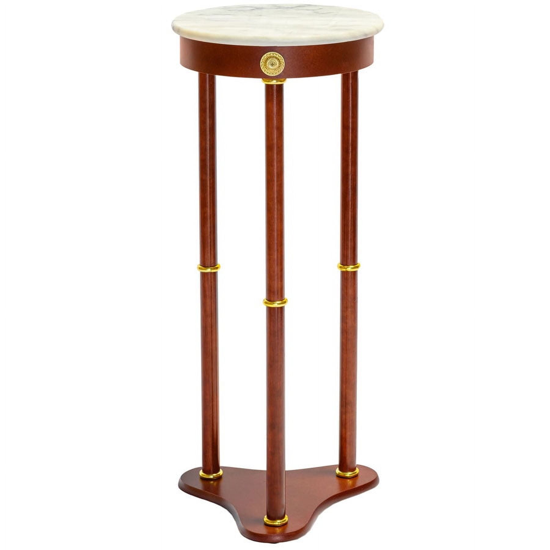 Legacy Decor 28" Cherry Wood Round Plant Stand, Telephone Stand, Vase