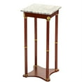 thumbnail image 1 of Legacy Decor 28 Inch Cherry Wood Square Plant Stand, Telephone Stand, Vase Stand with Square White Marble Top, 1 of 4