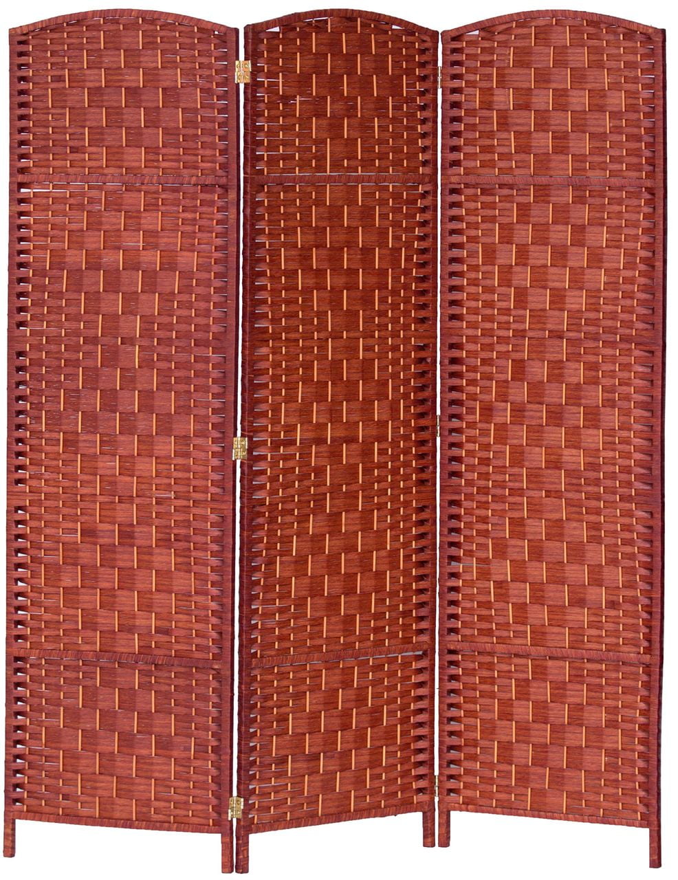 Honey Bamboo Fiber 3-Panel Folding Room Divider