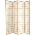 thumbnail image 1 of Legacy Decor 4 Panel Japanese Oriental Style Room Screen Divider Natural Color, 1 of 1