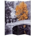 thumbnail image 1 of Legacy Decor 4 Panel Room Divider Privacy Screen Double Side Digital Print New York Central Park Bow Bridge, 1 of 6