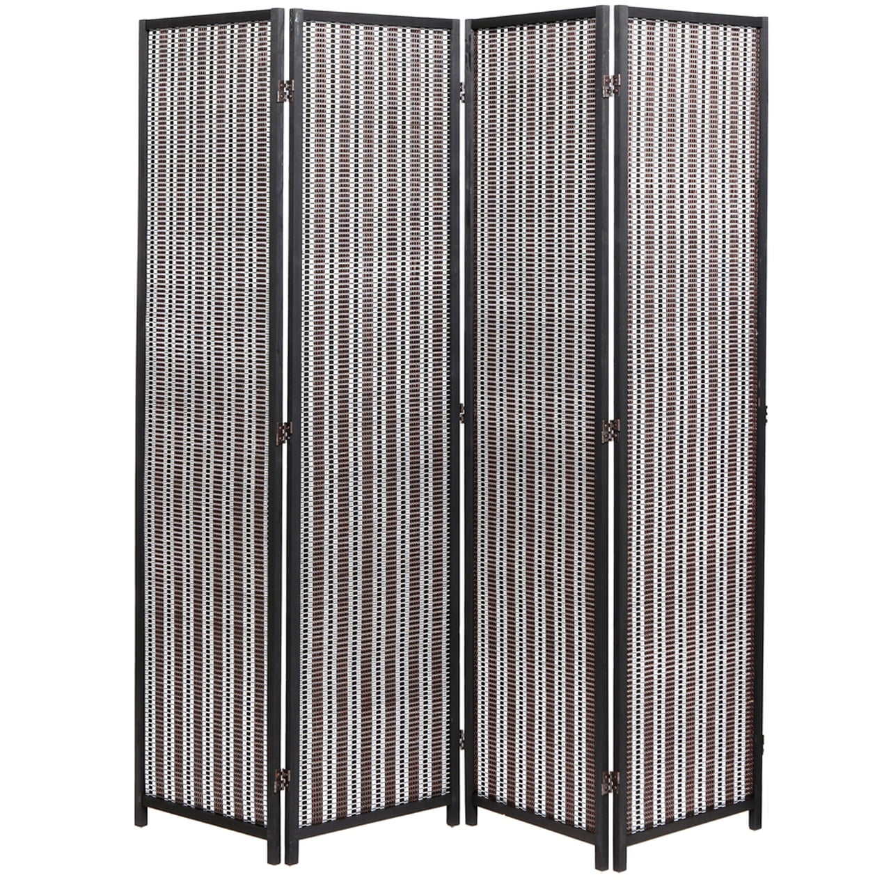 Legacy Decor Bamboo Woven Room Divider Screen - 5 Panels, Beige, 71"H X 87.5"W