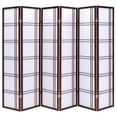 thumbnail image 1 of Legacy Decor 6 Panels Room Divider Privacy Screen Lattice Design 5.9 ft Tall x 8.6 ft Wide, Cherry, Freestanding, 1 of 1