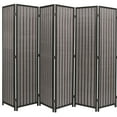 thumbnail image 1 of Legacy Decor 6 Panels Room Screen Divider Bamboo Black Color 6ft Tall, 1 of 4