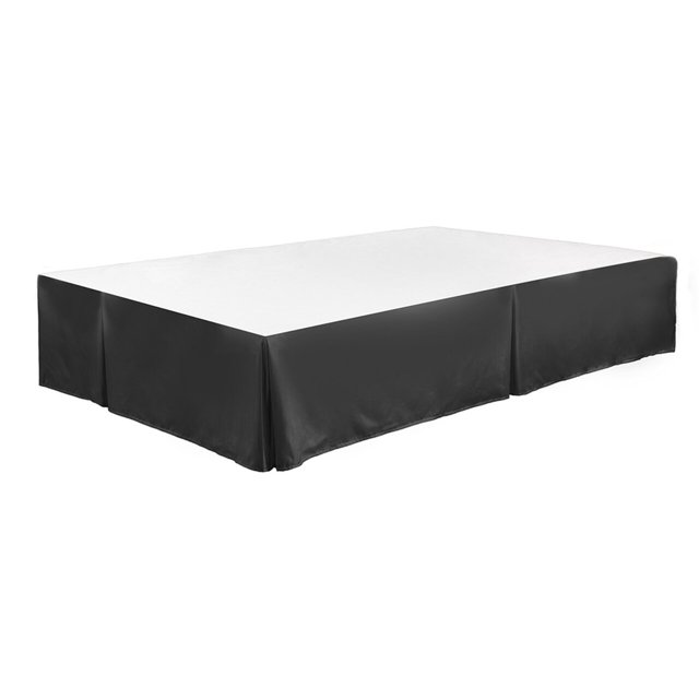 Legacy Decor Bed Skirt Dust Ruffle 100% Brushed Microfiber with 14” Drop, Full Size, Black Color