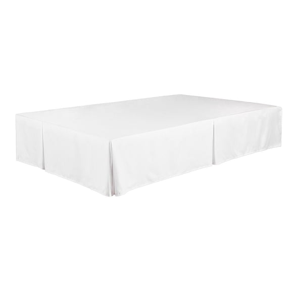 Legacy Decor Bed Skirt Dust Ruffle 100% Brushed Microfiber with 14” Drop, Full Size, White Color