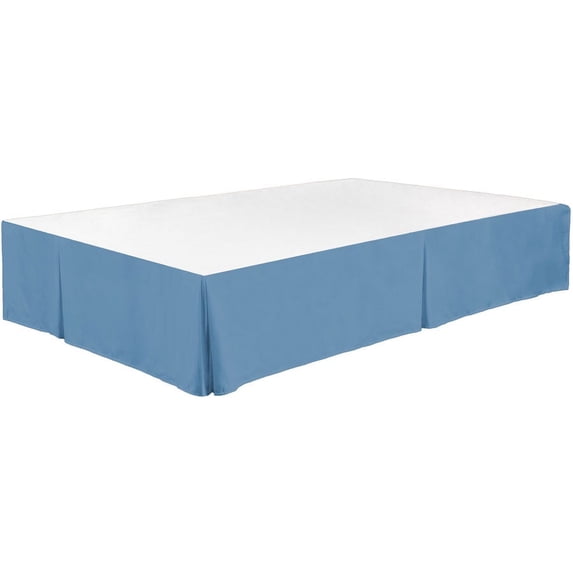 Legacy Decor Bed Skirt Dust Ruffle 100% Brushed Microfiber with 14” Drop, King Size, Allure Blue Color