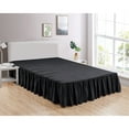 thumbnail image 1 of Legacy Decor Bed Skirt Dust Ruffle 100% Brushed Microfiber with 14” Drop, King Size Black Color, 1 of 1