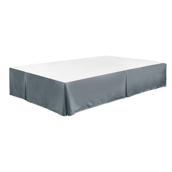 Legacy Decor Bed Skirt Dust Ruffle 100% Brushed Microfiber with 14” Drop, King Size, Grey Color