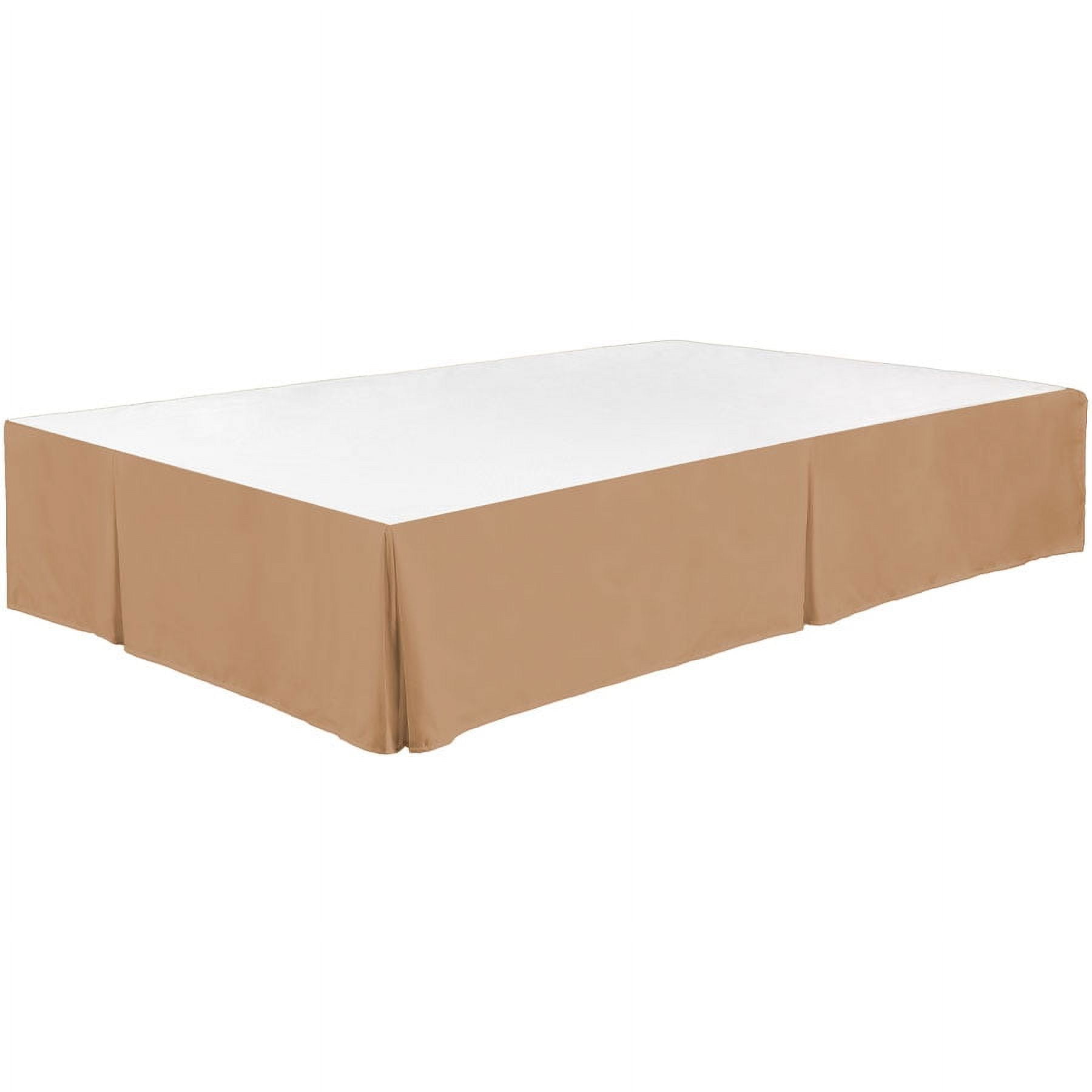 Legacy Decor Bed Skirt Dust Ruffle 100 Brushed Microfiber with 14” Drop, King Size, Khaki Color