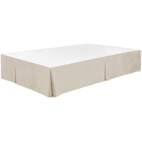 Legacy Decor Bed Skirt Dust Ruffle 100% Brushed Microfiber with 14” Drop, King Size, Linen Color