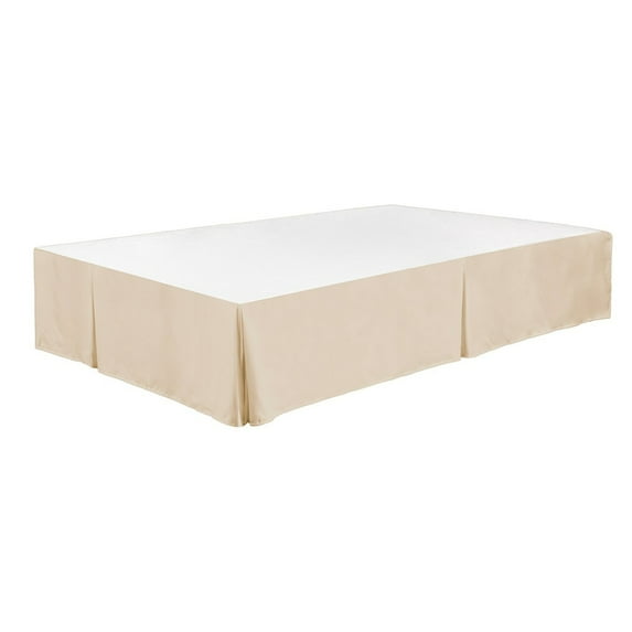 Legacy Decor Bed Skirt Dust Ruffle 100% Brushed Microfiber with 14” Drop, Queen Size, Beige Color