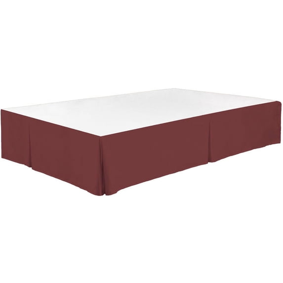 Legacy Decor Bed Skirt Dust Ruffle 100% Brushed Microfiber with 14” Drop, Queen Size, Burgundy Color