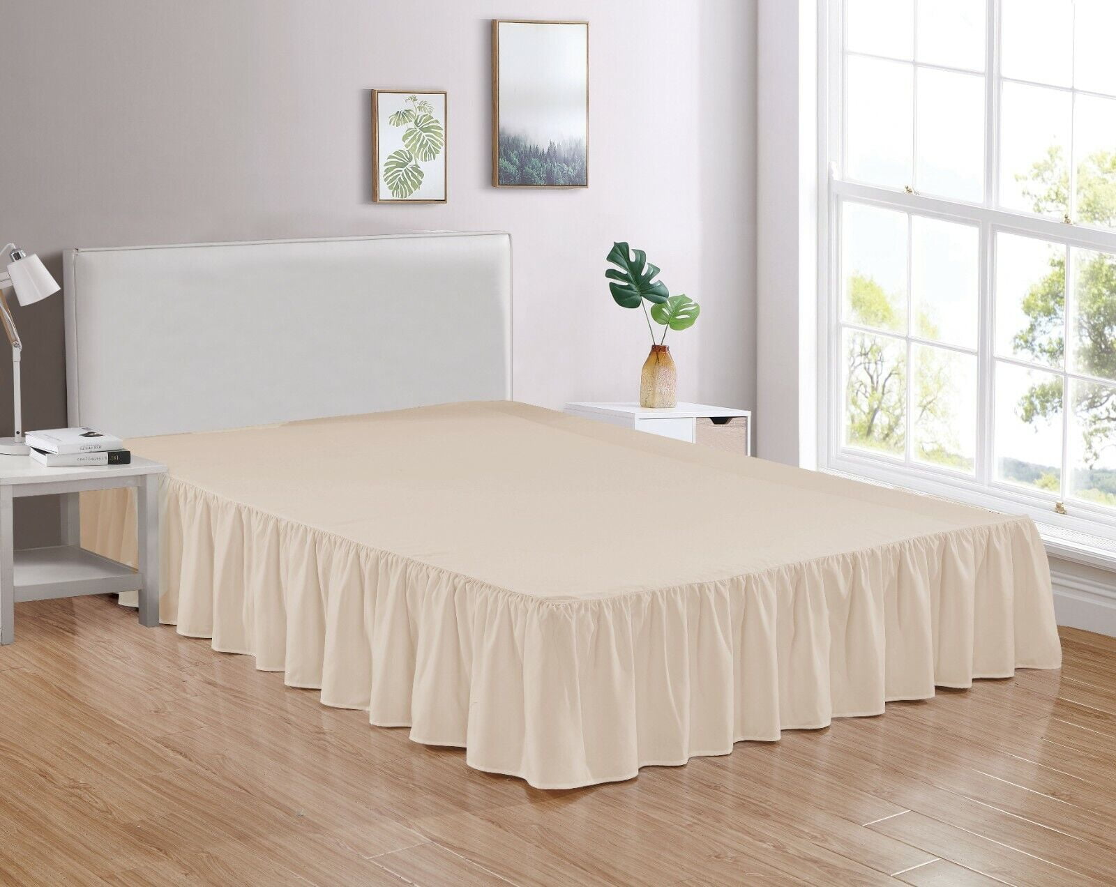 Legacy Decor Bed Skirt Dust Ruffle 100% Brushed Microfiber with 14” Drop