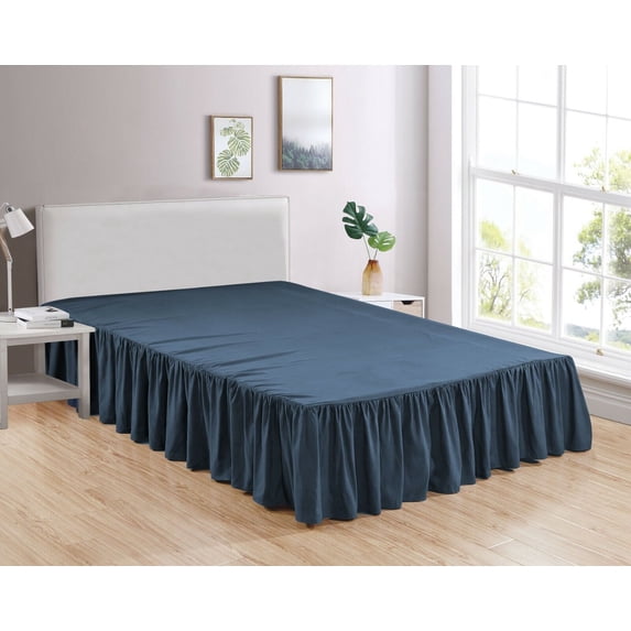 Legacy Decor Bed Skirt Dust Ruffle 100% Brushed Microfiber with 14” Drop