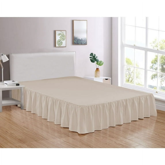 Legacy Decor Bed Skirt Dust Ruffle 100% Brushed Microfiber with 14” Drop