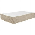 thumbnail image 1 of Legacy Decor Bed Skirt Tiered Dust Ruffle 100% Brushed Microfiber with 14” Drop, Queen Size Linen Color, 1 of 1