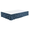 thumbnail image 1 of Legacy Decor Bed Skirt Tiered Dust Ruffle 100% Brushed Microfiber with 14” Drop, Queen Size Navy Color, 1 of 1