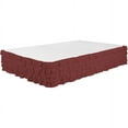 thumbnail image 1 of Legacy Decor Bed Skirt Tiered Dust Ruffle 100% Brushed Microfiber with 14” Drop, Twin Size Burgundy Color, 1 of 1