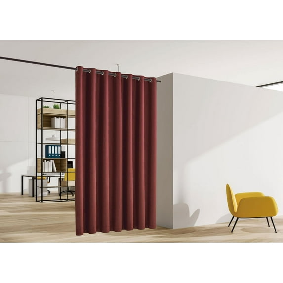 Legacy Decor Blackout Curtain with Grommet Top Room Divider, 180" W X 108" Tall, Burgundy Color, Indoor