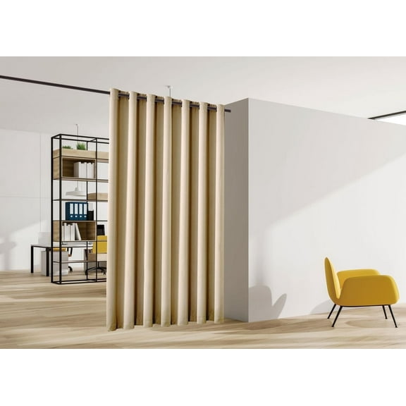 Legacy Decor Blackout Curtain with Grommet Top Room Divider, 180" W X 108" H, Cappuccino Color, Indoor