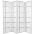 thumbnail image 1 of Legacy Decor Double Cross Shoji 4 Panel Room Divider, 71" Tall, White, 1 of 6