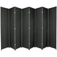 thumbnail image 1 of Legacy Decor Fiber Weave Design 8 Panel Room Divider, 71" Tall, Black, 1 of 5