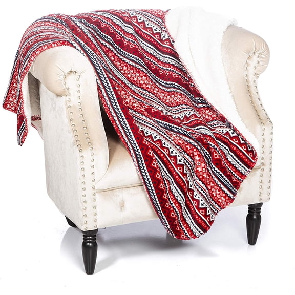 Legacy Decor Fleece Sherpa Throw Warm Ultra Plush Soft Blanket Cover 50"X60" Southwest Design