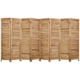 thumbnail image 1 of Legacy Decor Full Length Wood Shutters Louver 8 Panel Room Divider, 67" Tall, Natural, Freestanding, 1 of 1