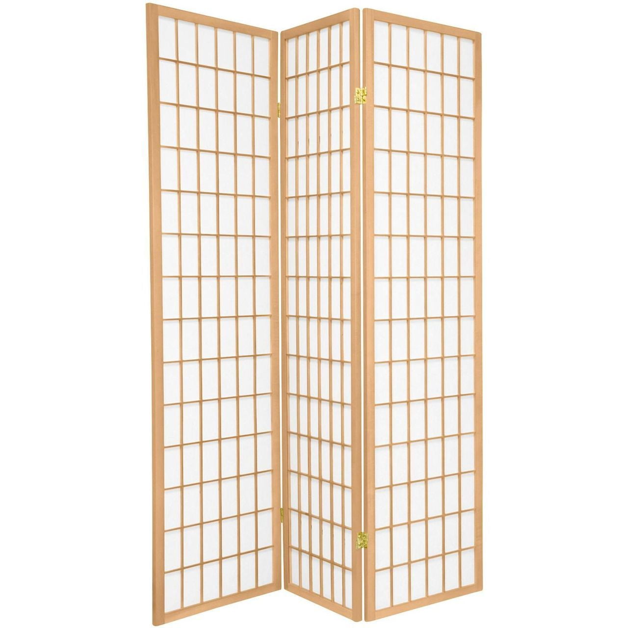 Natural 3-Panel Wooden Shoji Room Divider Screen