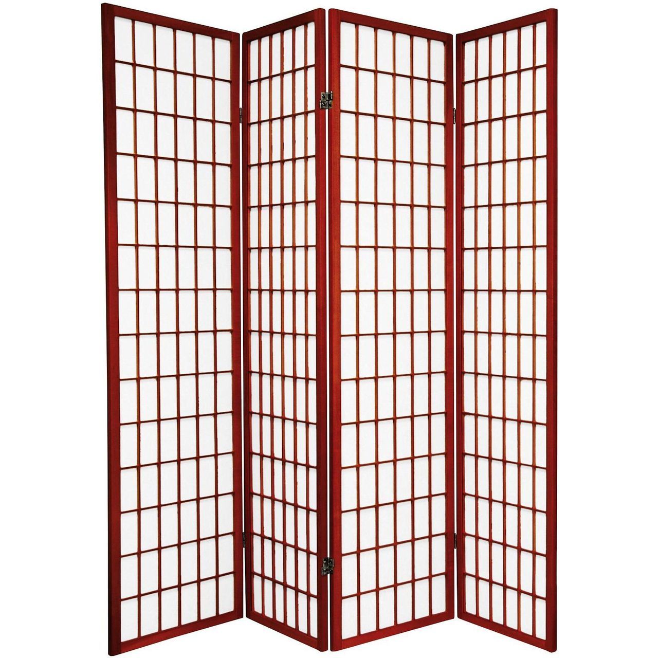 Legacy Decor Japanese Oriental 4 Panel Room Divider, 71" Tall, Cherry - image 1 of 2