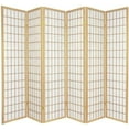 thumbnail image 1 of Legacy Decor Japanese Oriental 6 Panel Room Divider, 71" Tall, Natural, Freestanding, 1 of 1
