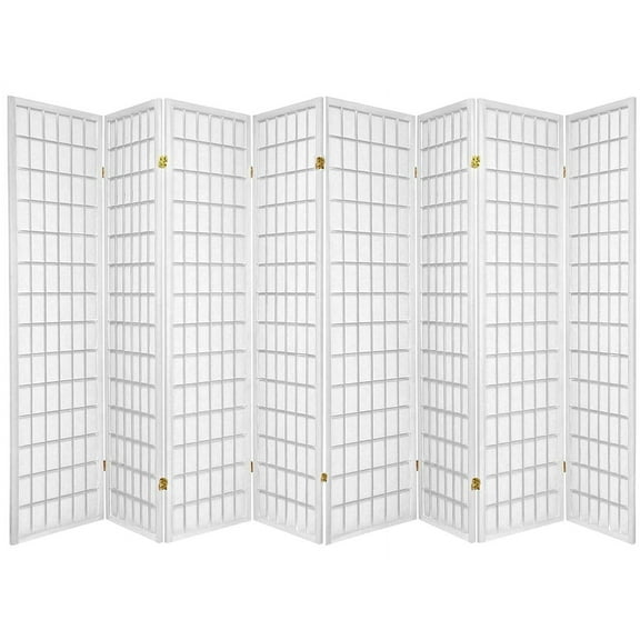 Legacy Decor Japanese Oriental 8 Panel Room Divider, 71" Tall, White Color